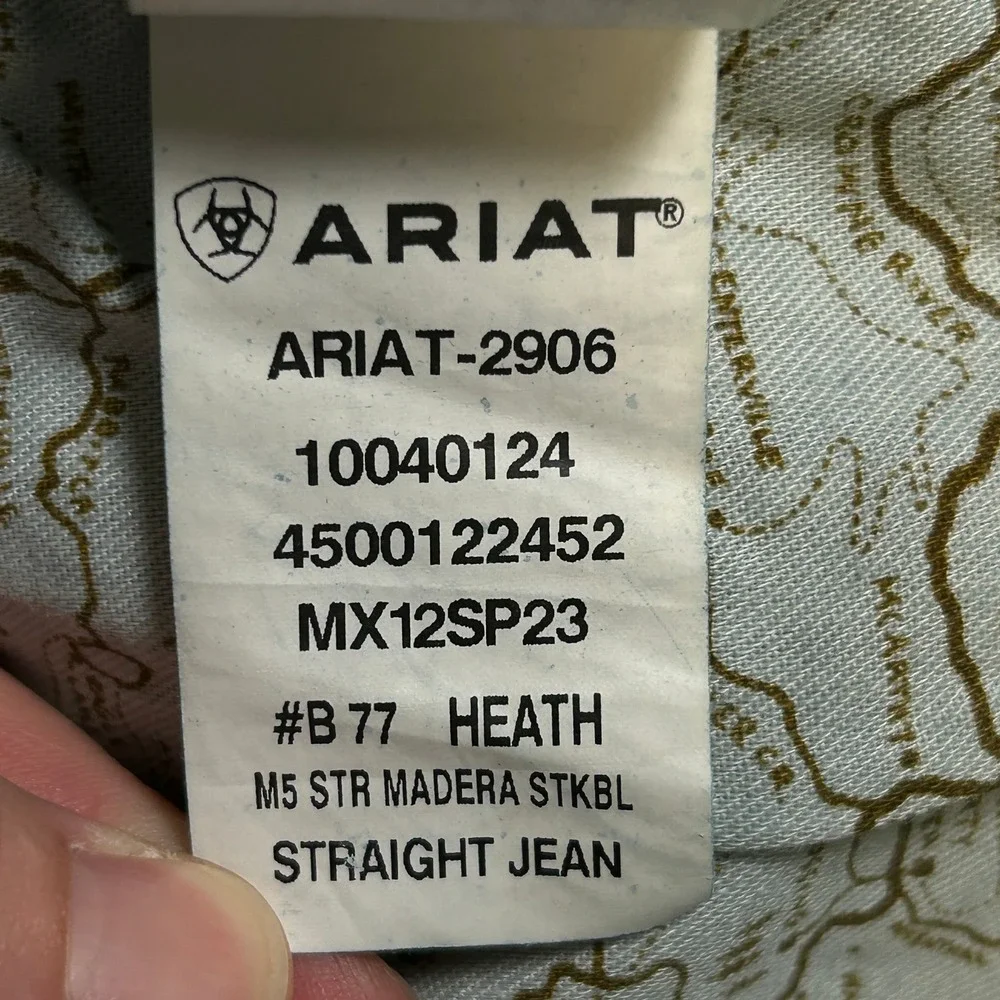 New Ariat M5 Madera TekStretch Straight Fit Leg Jeans Men Heath 30/36
